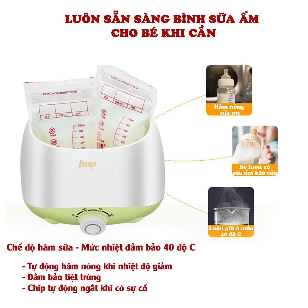 Máy Hâm Nóng Sữa Tự Động Tuyi 3 Trong 1 Ủ Sữa, Hâm Nóng Thức Ăn, Tiệt Trùng Tia UV