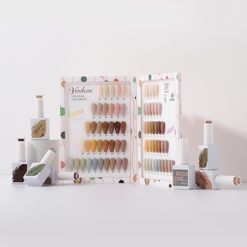 Sơn gel set 36 màu vendeeni tặng kèm bảng màu