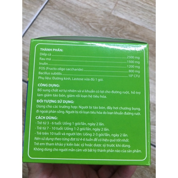 Men vi sinh, Men chất sơ Process, Bổ xung chất sơ giảm táo bón tiêu hóa tốt ăn ngon hỗ trợ cân bằng vi sinh đường ruột