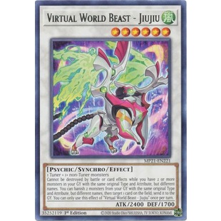 Thẻ bài Yugioh - TCG - Virtual World Beast - Jiujiu / MP21-EN221'