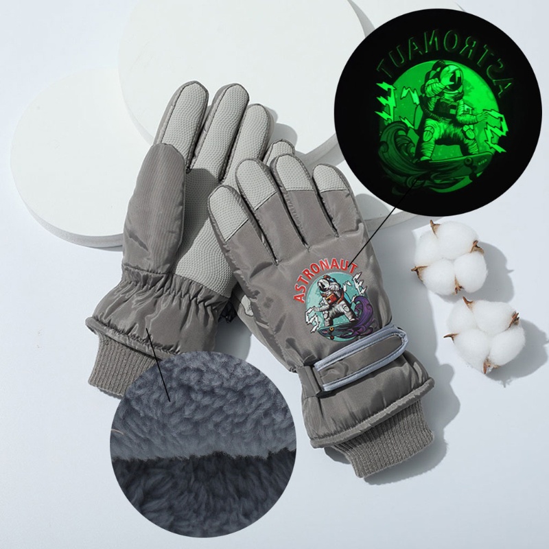 Găng Tay Trượt Tuyết Chống Thấm Nước Giữ Ấm Mùa Đông Cho Bé