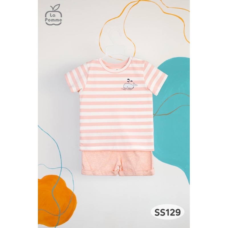 [Lapomme] Bộ cộc baby shark cotton siêu mát cho bé yêu