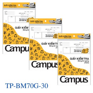 Giấy kiểm tra B5 kẻ ngang Campus TP-BM70G-30 - TP-BS70G-25