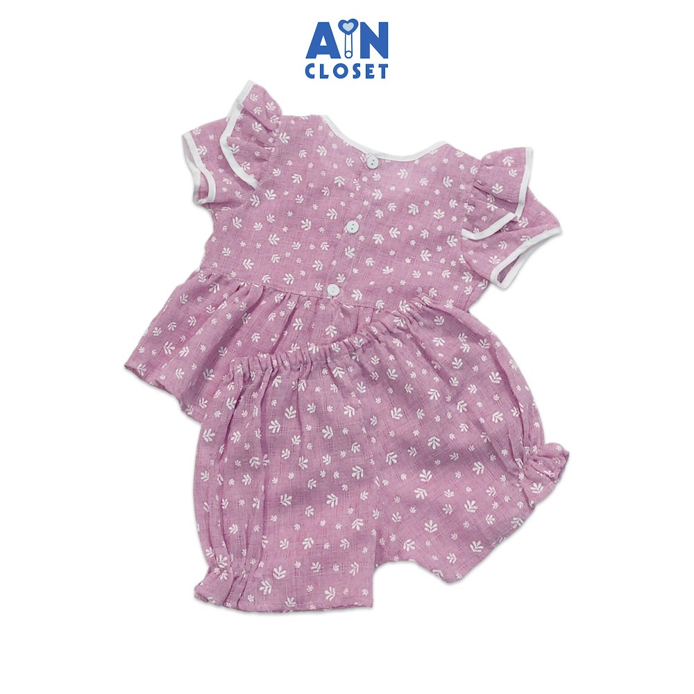 Bộ quần áo ngắn bé gái họa tiết Tim trắng nhí tim cotton boi AICDBGA3GKEF AIN Closet