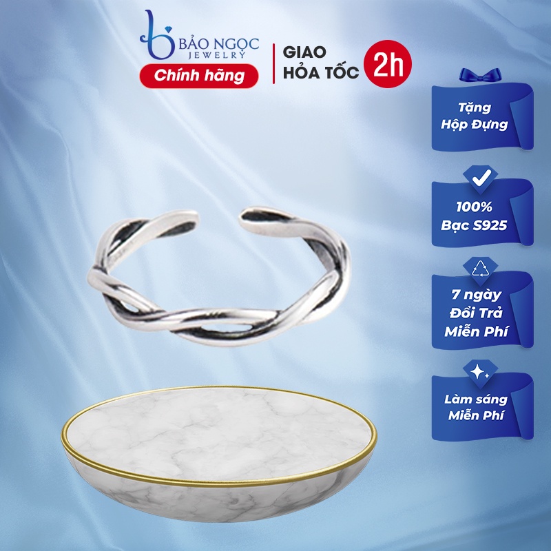 Nhẫn Bạc Nữ S925 Hình Xoắn Cực Độc Đáo Và Cực Xinh N1741 - Bảo Ngọc Jewelry