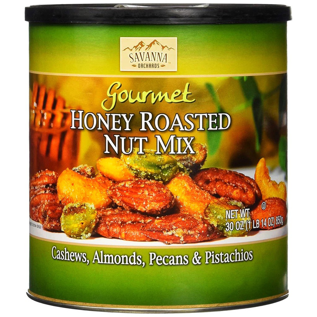 [DATE MỚI] Hạt Hỗn Hợp Rang Mật Ong Savanna Gourmet Honey Roasted Nut Mix 850g (Chuẩn USA)