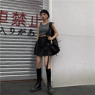 Chân váy ulzzang kèm belt