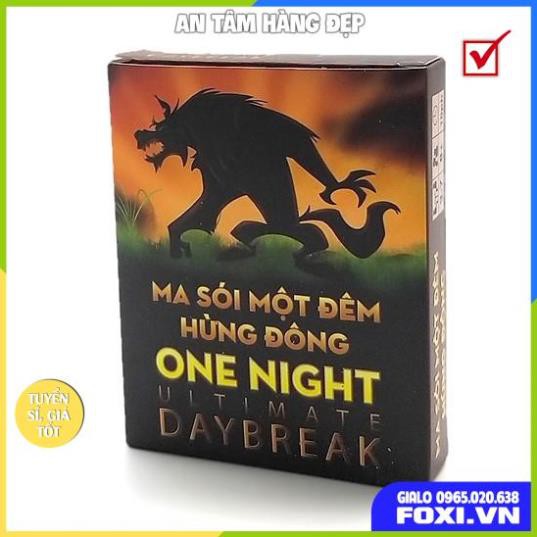 Combo Bài Ma Sói One Night+Day Break-Phiên bản Việt Hóa-Board Game Cao Cấp-Trò chơi trí tuệ