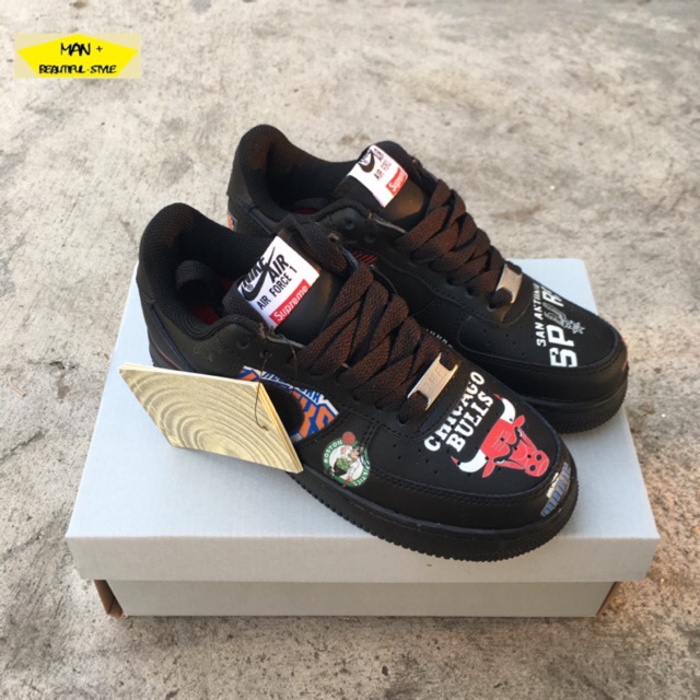 Full Box Giay Air Force 1 Supreme Chicago Bulls đen 1 1 1 1 Shopee Việt Nam
