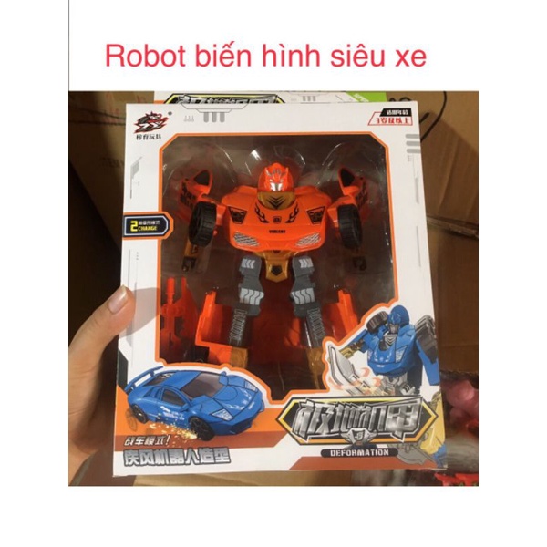 Hộp đồ chơi robot lắp ráp biến hình siêu xe vui nhộn cho bé
