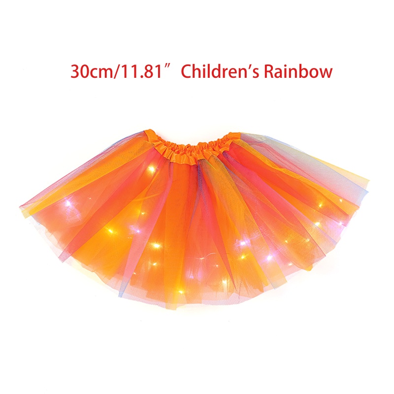 Chân Váy Xòe Tutu Gắn Đèn LED Cho Bé Gái