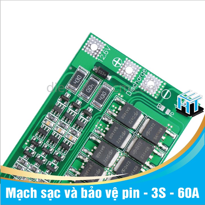 Mạch sạc và bảo vệ pin - 3S - 60A