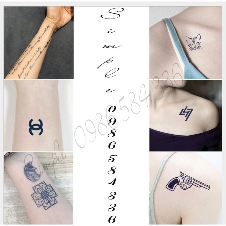 Miếng dán hình xăm có sẵn mực  Mã 030