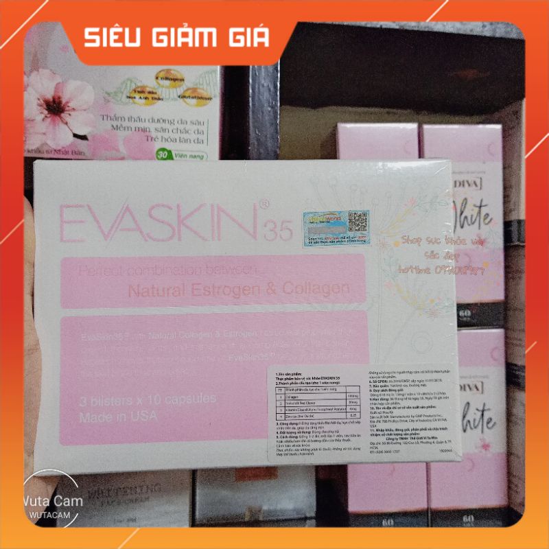 Evaskin 35 viên uống hỗ trợ giảm nám da