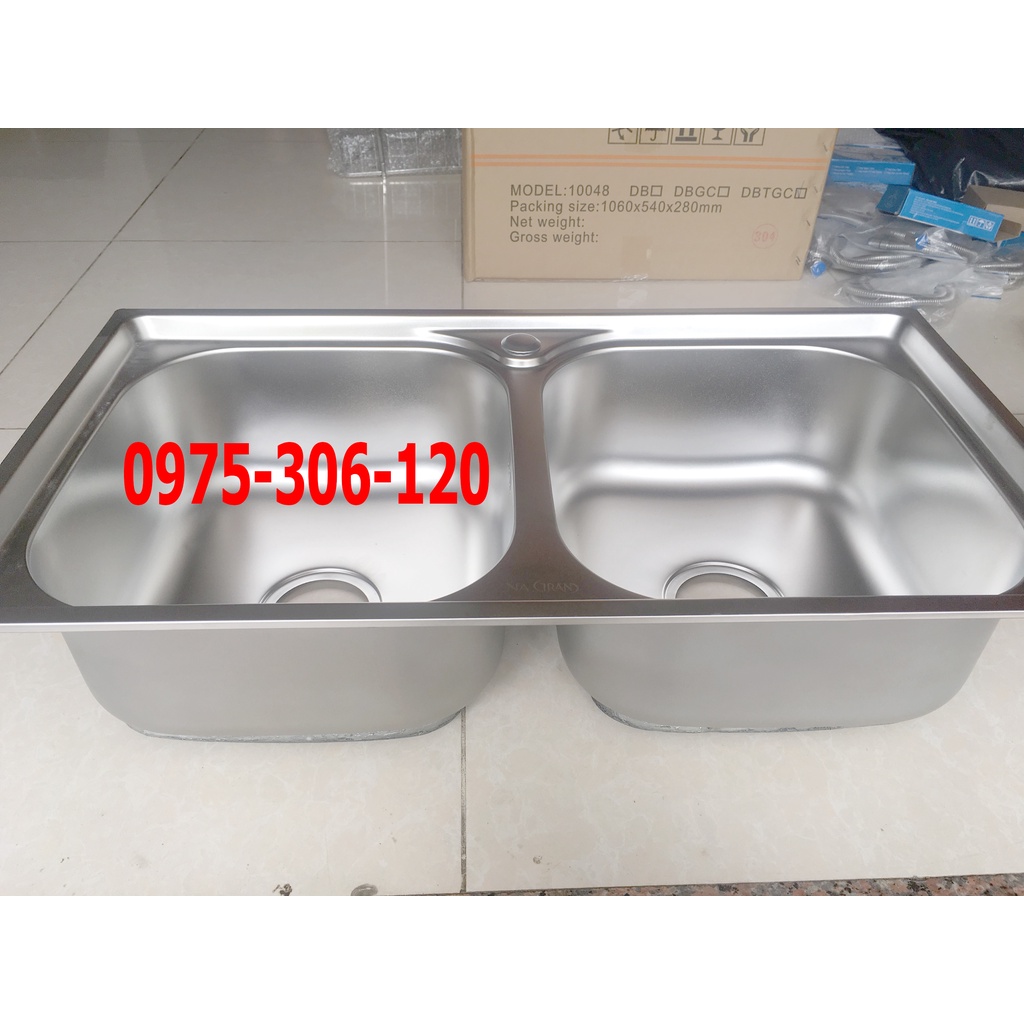 [GIÁ KH.O 300K] Chậu Rửa Chén Bát INOX SUS 304 N10 7843 và Bộ Xả chậu thoát nước chống hôi