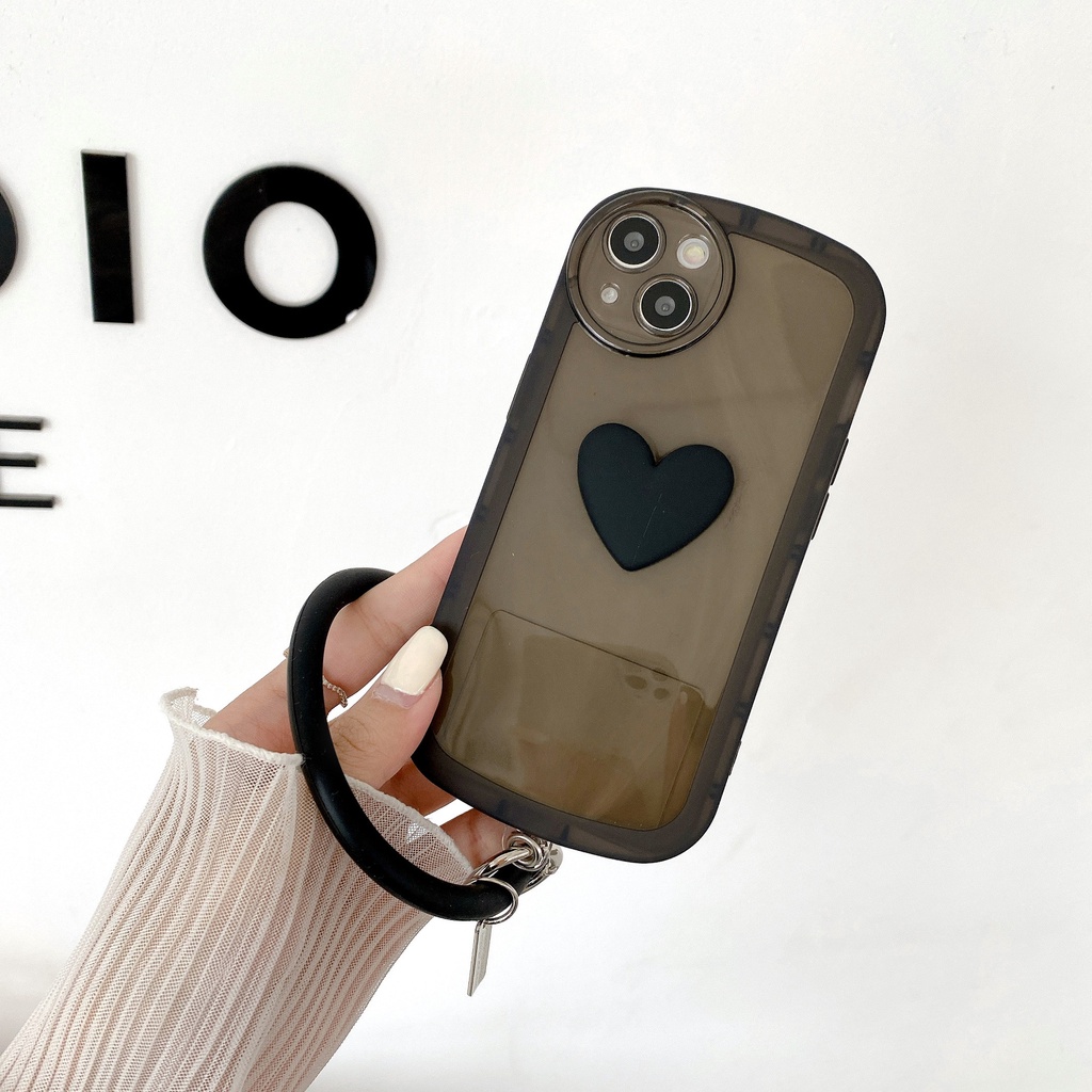 Ốp Điện Thoại Mềm Trong Suốt In Hình Trái Tim 3D Cho Iphone 6 6s 7 8 Plus X XS XR XS Max SE 2020 11 12 13 Pro Max 11 12 13 Pro