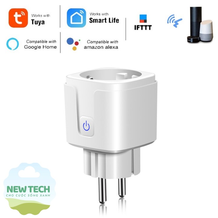 Ổ Cắm Wifi  Hẹn giờ Thông Minh App Smart Life/ Ewelink 10A , điều khiển bằng giọng nói  Google & Alexa