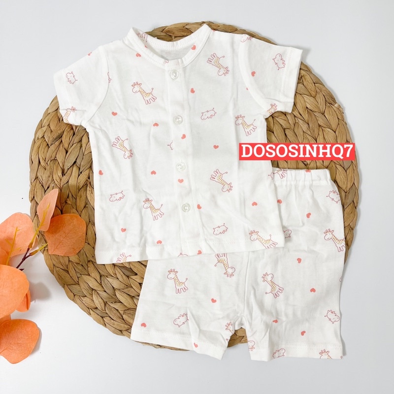 Bộ quần áo cộc tay cài giữa sơ sinh Lullaby