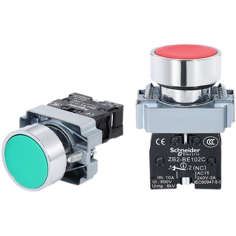 Nút bấm tự reset màu xanh XB2-BA31C phi 22mm