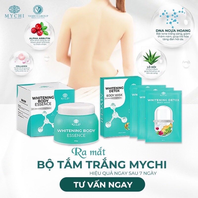 Kem body mychi Dưỡng Trắng Da Toàn Thân Mychi (1 kem body + 1h tắm trắng )- Combo Dưỡng Trắng Mychihi