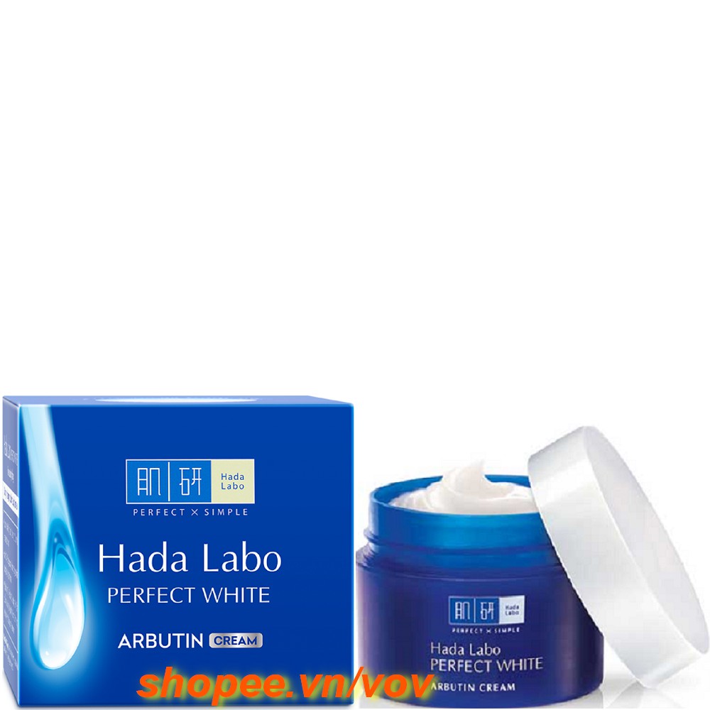 Kem dưỡng trắng mượt vượt trội Hada Labo Perfect White Arbutin Cream 50g 100% chính hãng, vov cung cấp và bảo trợ.