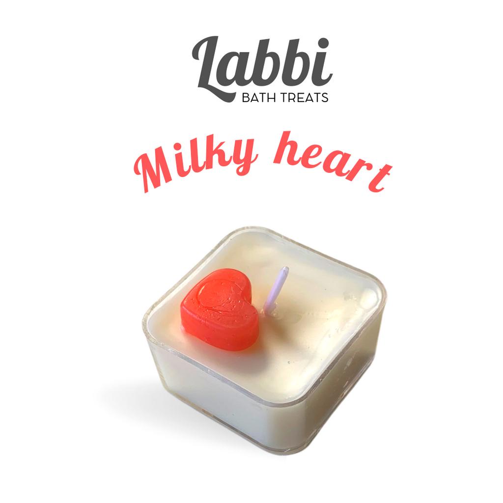 MILKY HEART CANDLE [Labbi] Nến trang trí / Candle / Nến vuông