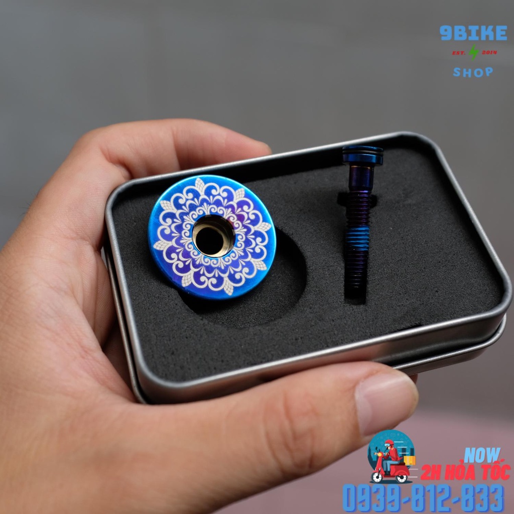 Nắp stem pô tăng xe đạp bằng titan Toopre