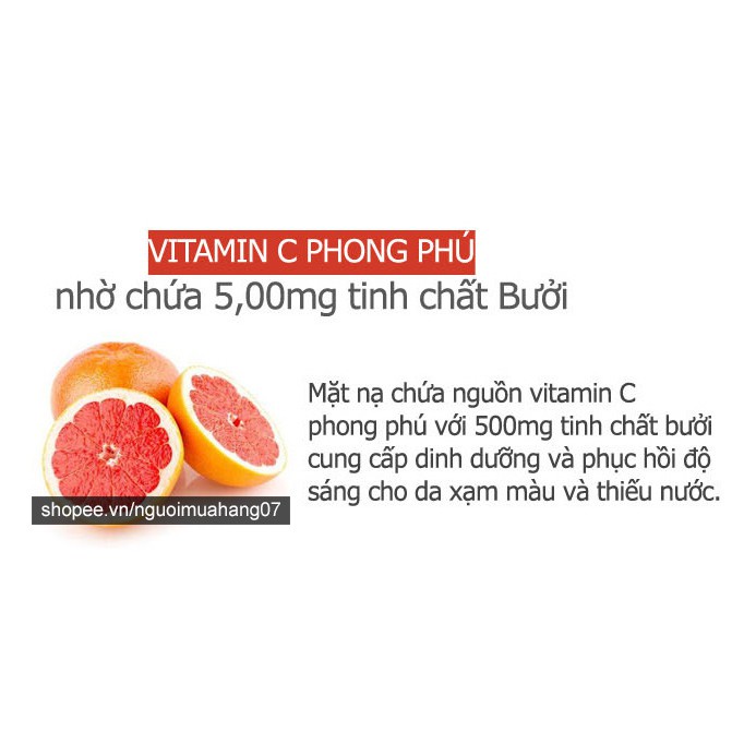 Mặt Nạ Dưỡng Trắng Da Tinh Chất Bưởi SNP Fruits Gelato Brightening Mask