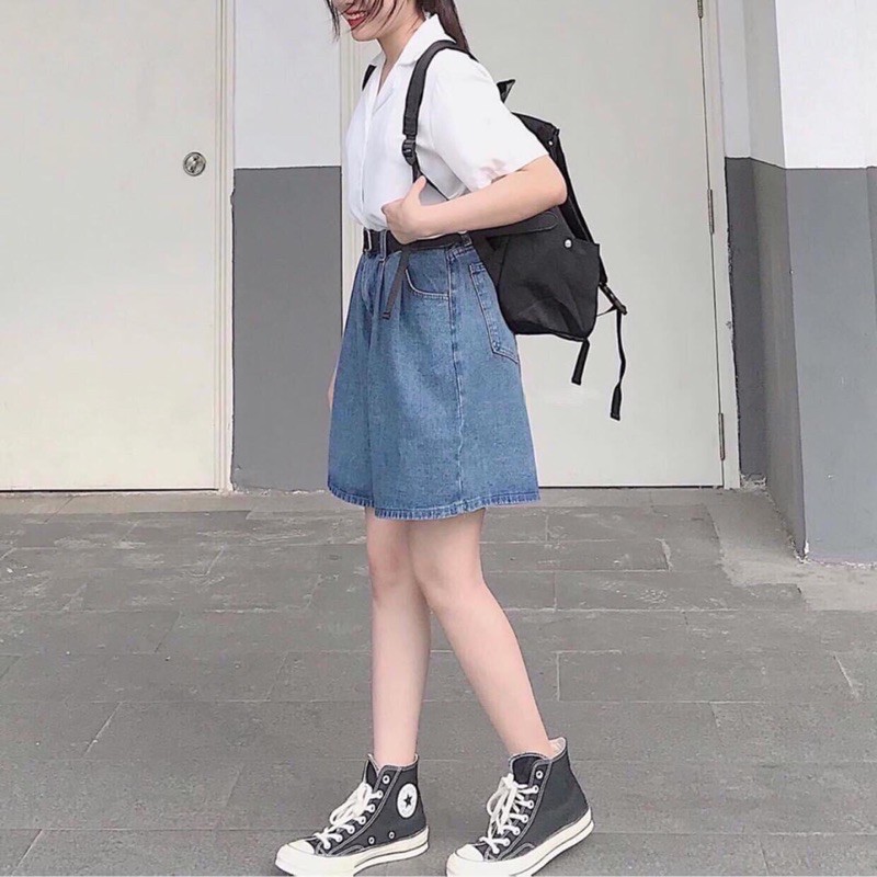 [Rẻ Vô Địch] Quần Short Jean Nữ Châtd Bò Trơn Mềm Xinh Xắn- 001 | BigBuy360 - bigbuy360.vn