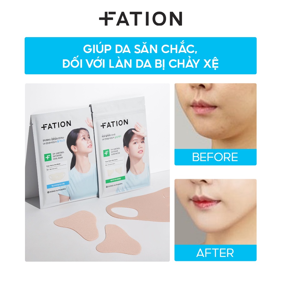 Mặt Nạ Chống Nắng Và Dịu Da Cho Hoạt Động Ngoài Trời FATION UV Control Outdoor Cool Mask Sun Patch - Hộp 4 miếng 16gx4