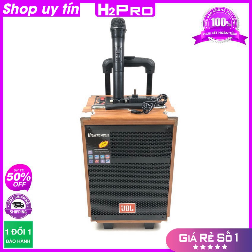 [RẺ VÔ ĐỊCH] Loa kéo karaoke bluetooth JBL A818 H2PRO bass 20 nhỏ gọn, hát hay - Loa kẹo kéo mini giá tốt (tặng một micr
