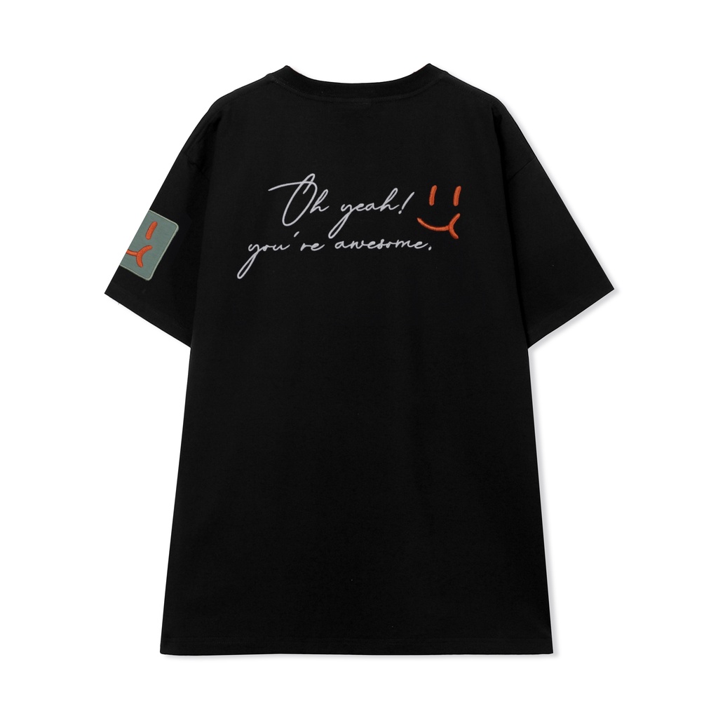 Áo thun unisex Local Brand OHYEAH tay lỡ BASIC TEE - Đen