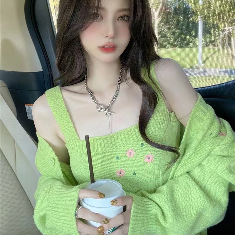 Áo Khoác Len Cardigan Không Tay Thời Trang Mùa Thu Cho Nữ