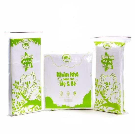 combo 3 túi khăn vải đa năng cao cấp Mipbi 300g