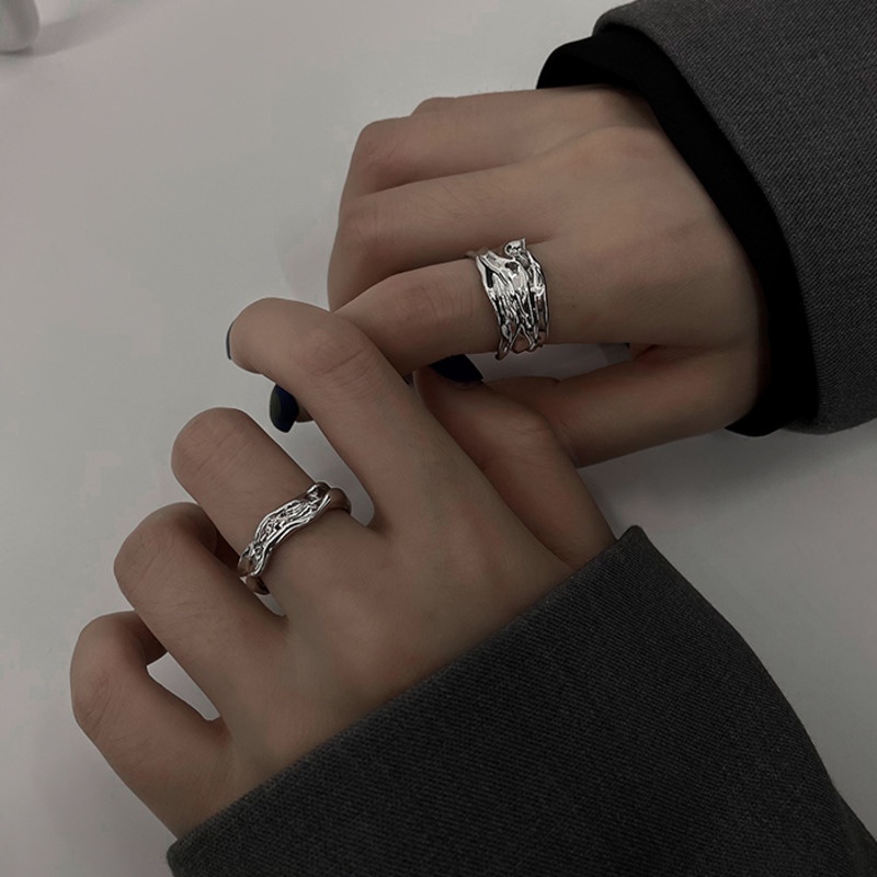 Nhẫn Hở Bằng Kim Loại Phong Cách hip hop Thời Trang Cá Tính