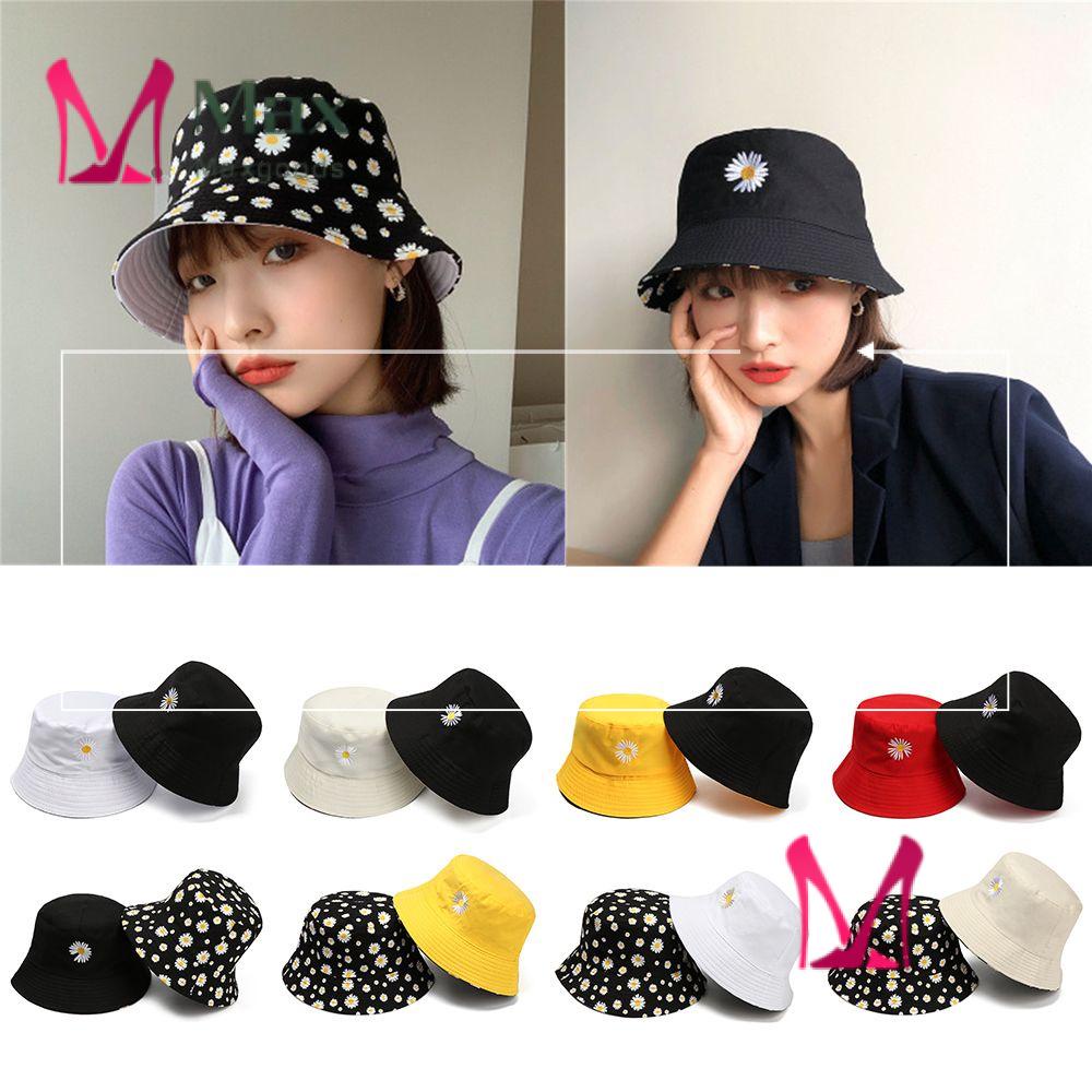 Nón Tai Bèo Chống Nắng Bằng Cotton Hai Mặt In Họa Tiết Hoa Cúc Thời Trang Mùa Hè Có Thể Gấp Gọn Cho Nam Và Nữ