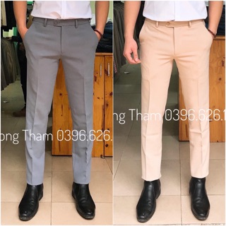 Xả kho - combo 2 quần tây công sở trơn ống côn hàn quốc