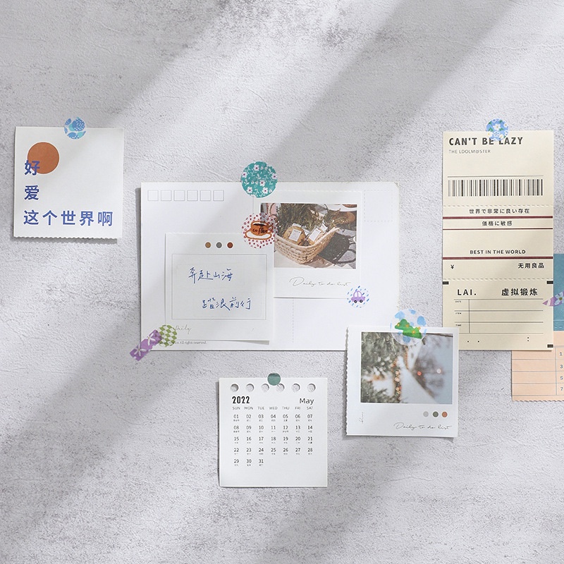 Set 30 tấm hình dán mini họa tiết hoa dễ thương dùng để trang trí sổ tay