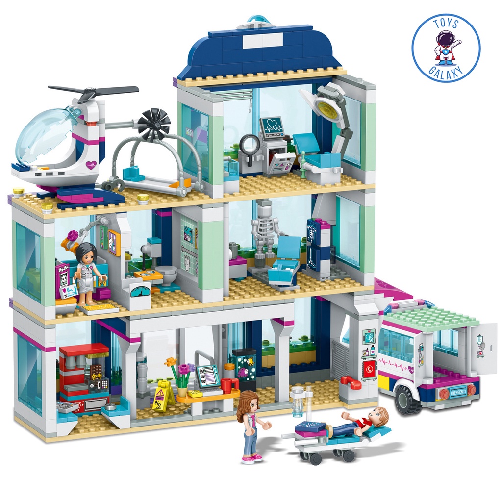 Đồ Chơi Lắp Ráp Mô Hình Bệnh Viện Cấp Cứu Thành Phố Nhân Ái / Đồ Chơi Trí Tuệ / Đồ Chơi Bé Gái SX3028