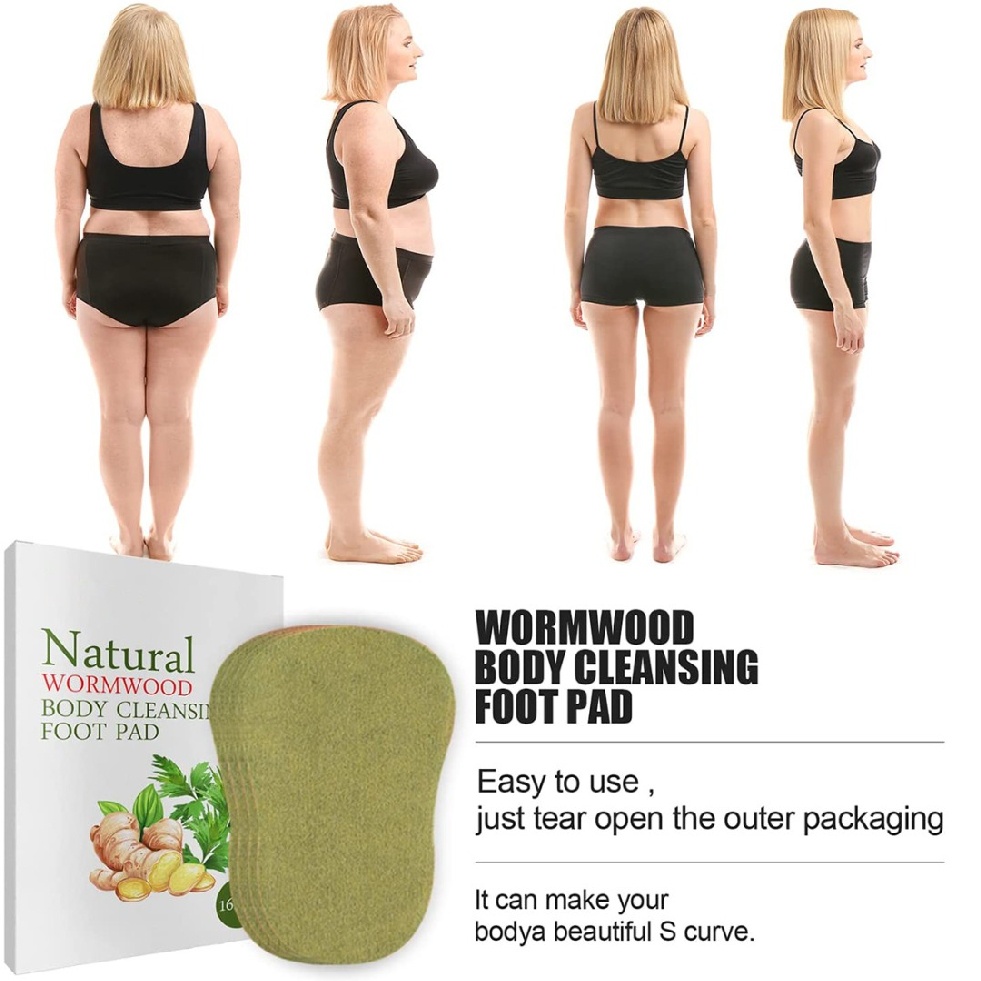 Natural Wormwood Body Cleansing Foot Pads Anti Swelling Ginger Patch