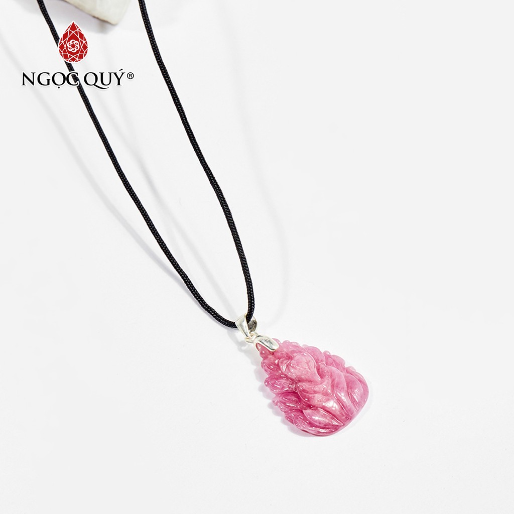 Mặt dây chuyền hồ ly 9 đuôi đá ruby mệnh hỏa, thổ - Ngọc Quý