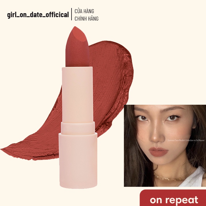 [Có Sẵn] Son thỏi Sunnies Face Fluffmatte in On Repeat