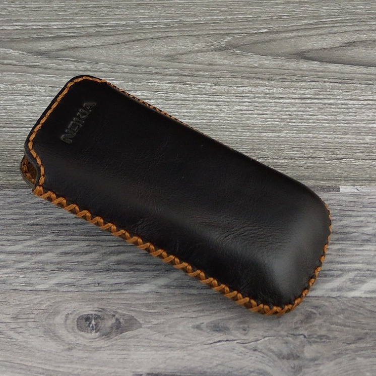 Bao Da Rút Nokia 6700 / 6500c Da Bò Nâu Đất