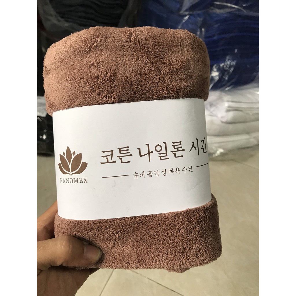 [Siêu rẻ] Khăn tắm Hàn Quốc size đại 70x140cm chất bông siêu mềm, thấm hút tốt