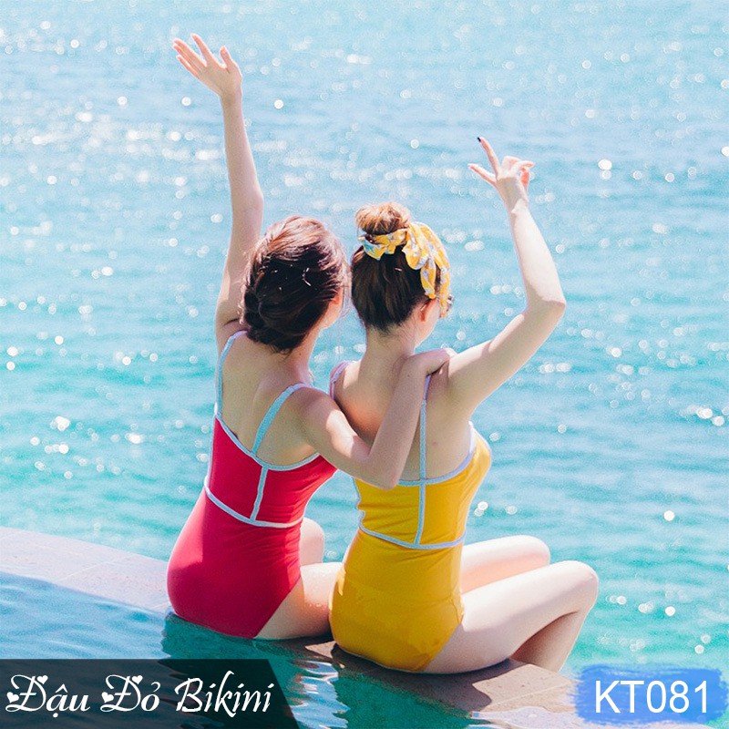 Bikini cho đôi bạn thân, áo tắm liền thân trẻ trung rực rỡ, có nhiều màu đẹp để mặc đôi, mặc nhóm (đỏ, vàng...) | KT081