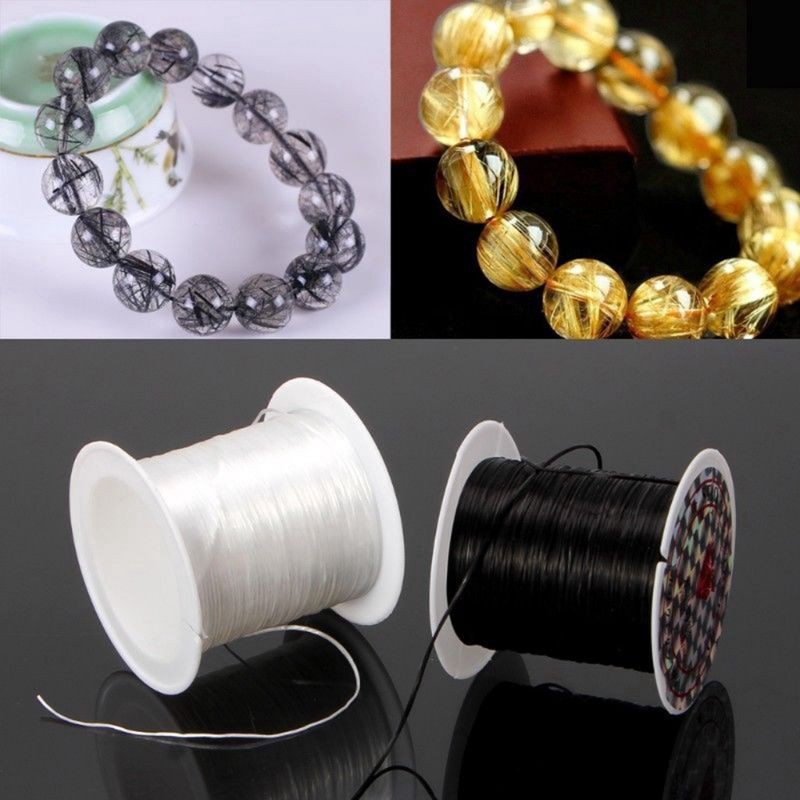 Dây cước đàn hồi [5 mét] xỏ chuỗi hạt làm vòng tay Handmade