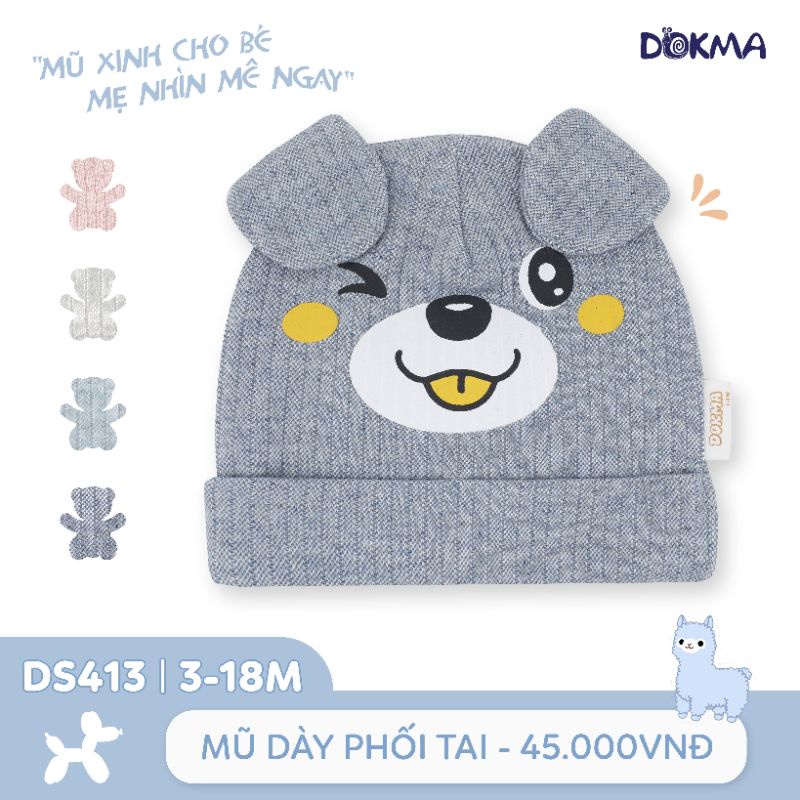 Mũ bo tròn cotton dày dặn, mịn, co dãn dokma