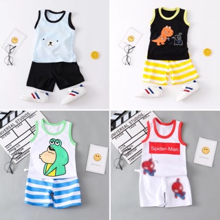 [Link 2]Bộ đồ ba lỗ xuất Hàn cho bé từ 10-33kg chất cotton 100%