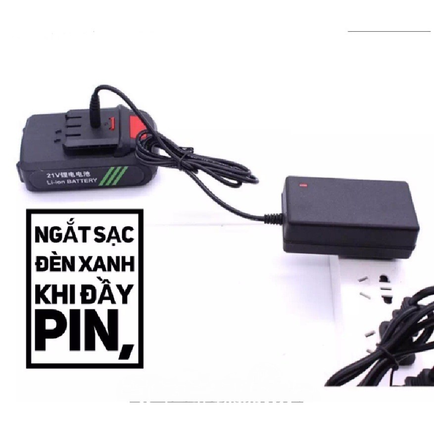 PIN LION 21V DÙNG ĐƯỢC CHO CÁC LOẠI MÁY KHOAN PIN CẦM TAY - BIN 21V VÀ ĐỒ SẠC ADAPTOR 21V