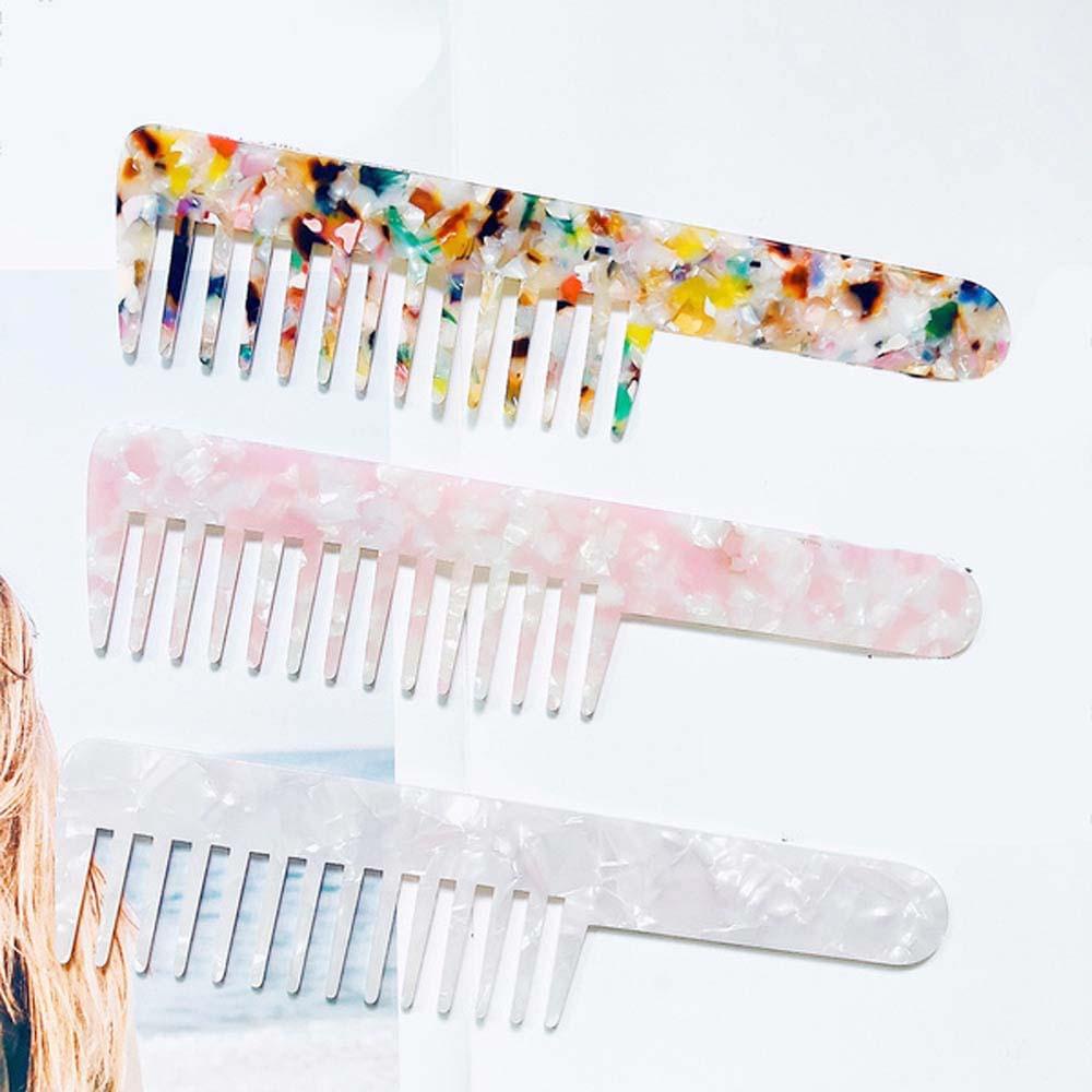 Lược Chải Tóc Acetate Cỡ Lớn In Họa Tiết Da Báo Kiểu Hàn Quốc Cho Nữ